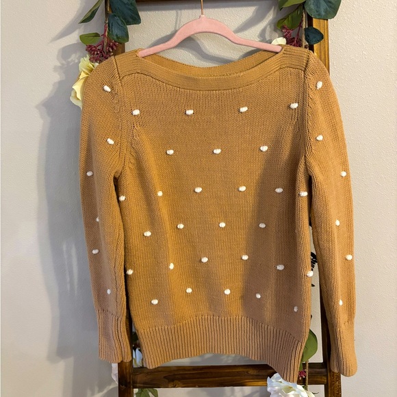 Loft Polka Dot Sweater Neutral Size Medium EUC - Picture 7 of 9